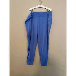 Beyond Scrubs Blue Scrub Pants Woman’s Size XL FLAWED-STAINS-MARKS